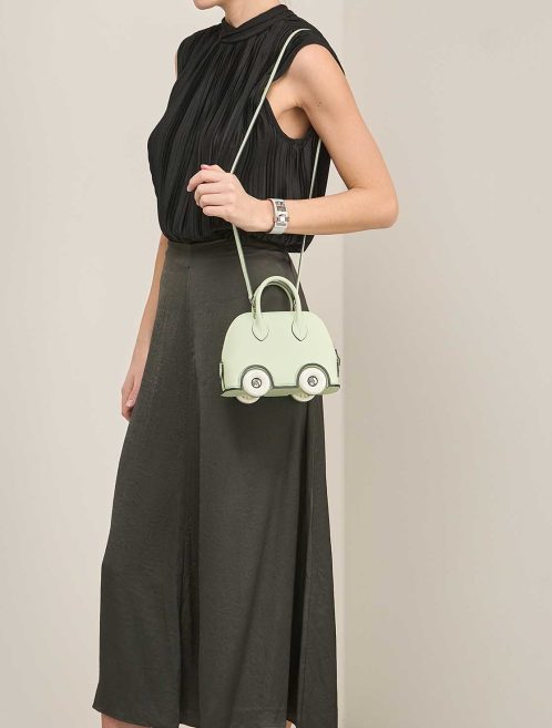 Hermès Bolide on Wheels Mini Epsom Vert Fizz on Model | Sell your designer bag