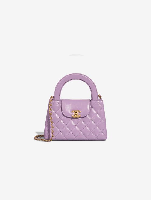 Chanel Kelly Medium Crinkled Calf Violet Front | Sell your designer bag