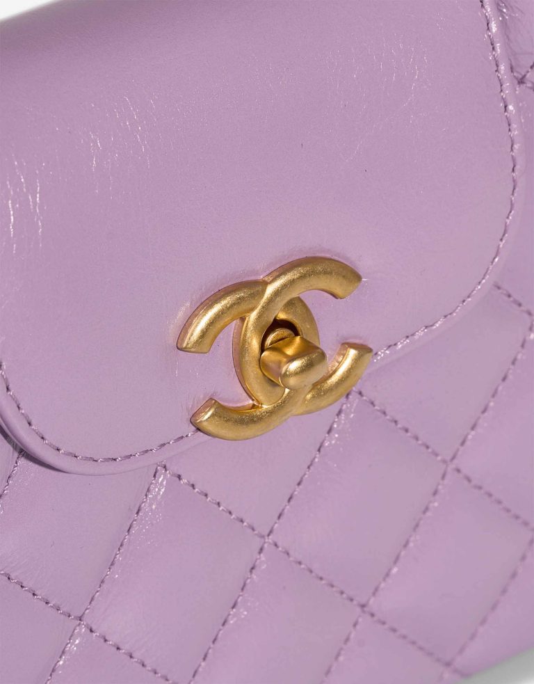 Chanel Kelly Medium Crinkled Calf Violet Système de fermeture | Vendez votre sac de créateur