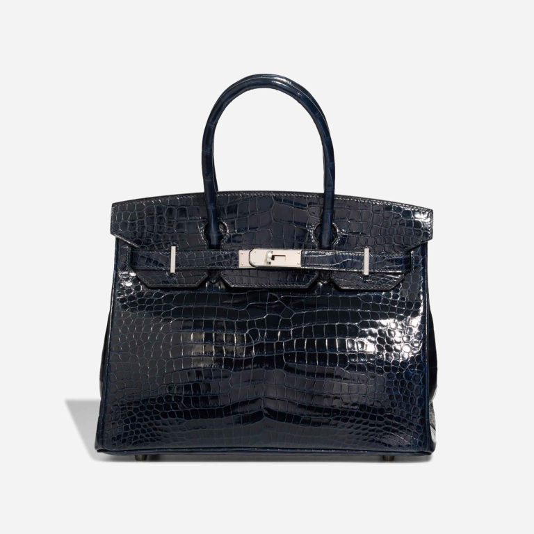 Hermès Birkin 30 Porosus Crocodile Bleu Marine Front | Sell your designer bag