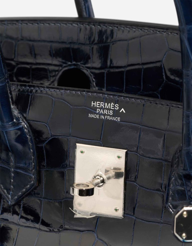 Hermès Birkin 30 Porosus Crocodile Bleu Marine Logo | Sell your designer bag