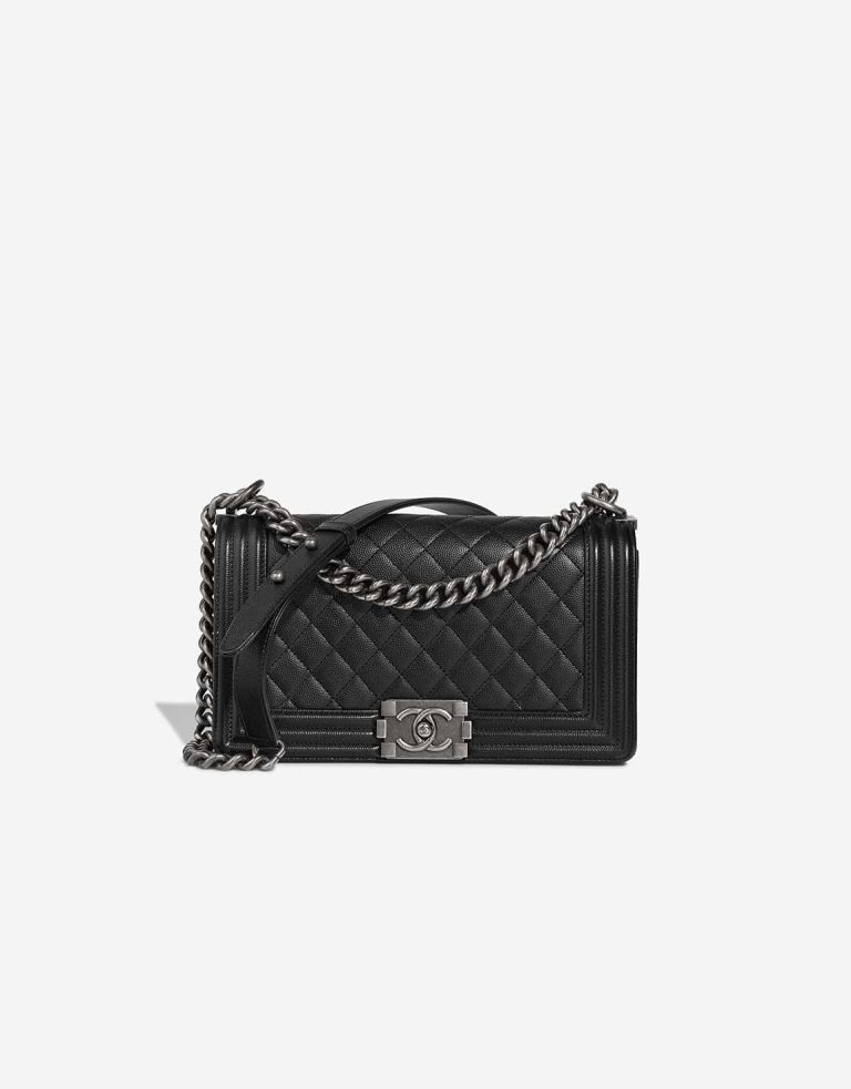 Chanel Boy Medium Caviar Black Front | Sell your designer bag