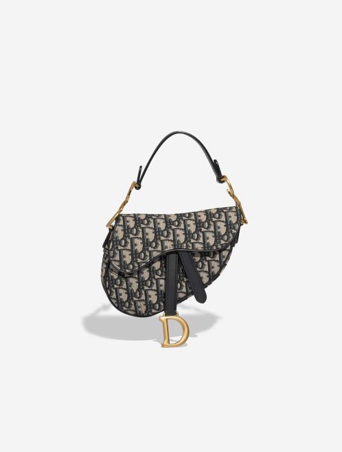 Dior Saddle Mini Oblique Jacquard Blue Front | Sell your designer bag