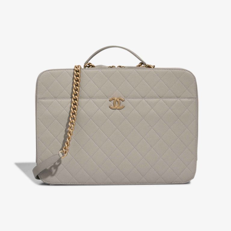 Chanel Timeless Briefcase Caviar Grey Front | Vendez votre sac de créateur