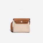 Hermès Herbag Mini Vache Hunter / Toile Naturel / Écru Front | Sell your designer bag