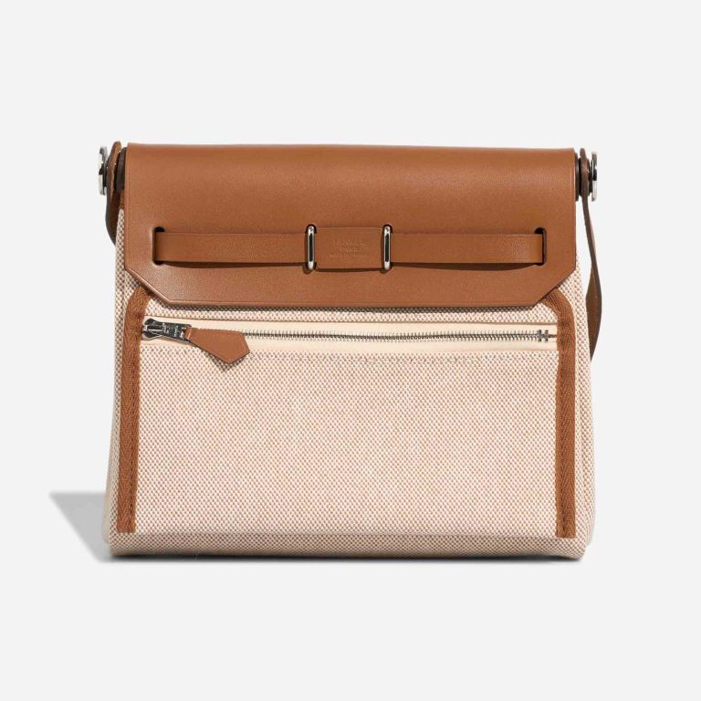 Hermès Herbag Mini Vache Hunter / Toile Naturel / Écru | Sell your designer bag