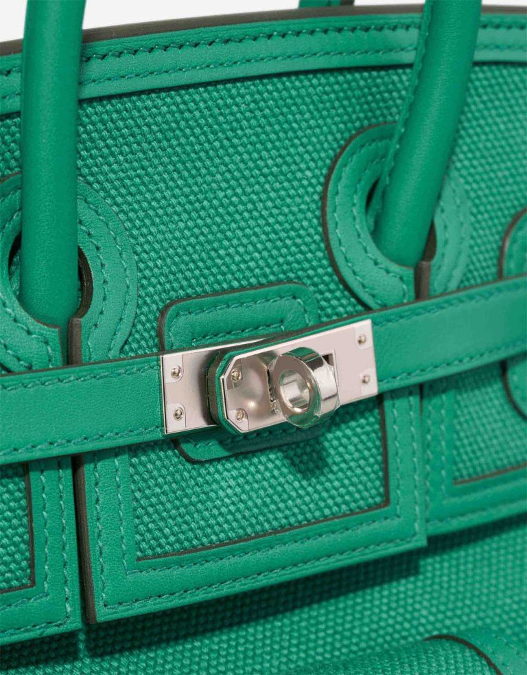 Hermès Birkin Cargo 25 Toile Goeland / Swift Vert Vertigo Closing System | Sell your designer bag