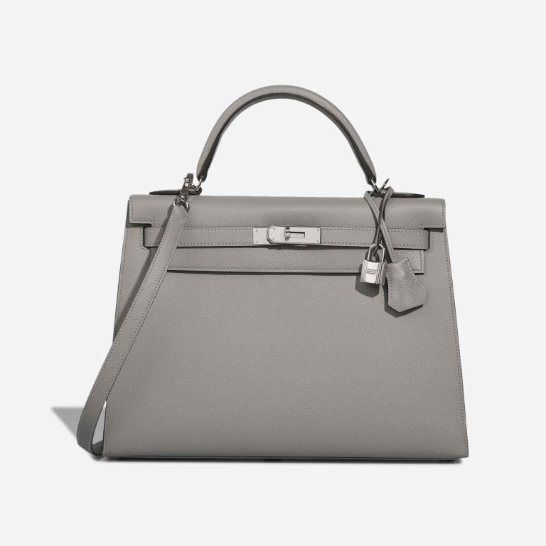 Hermès Kelly 32 Epsom Gris Mouette Front | Sell your designer bag