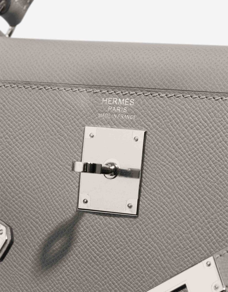 Hermès Kelly 32 Epsom Gris Mouette Logo | Sell your designer bag