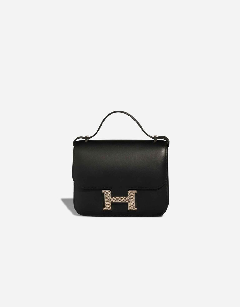 Hermès Constance 18 Veau Monsieur / Lizard Black Front | Sell your designer bag