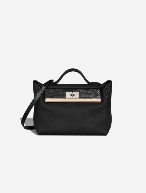 Hermès 24/24 29 Togo / Alligator Mississippi / Swift Black / Gold / Nata Front | Sell your designer bag