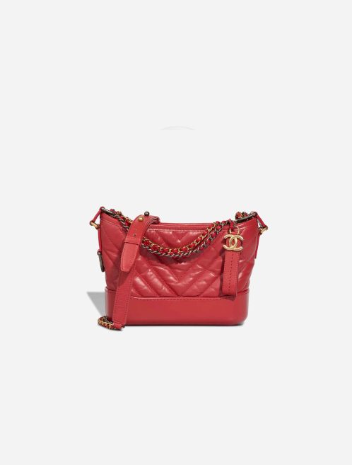 Chanel Gabrielle Small Lamb Red Front | Sell your designer bag