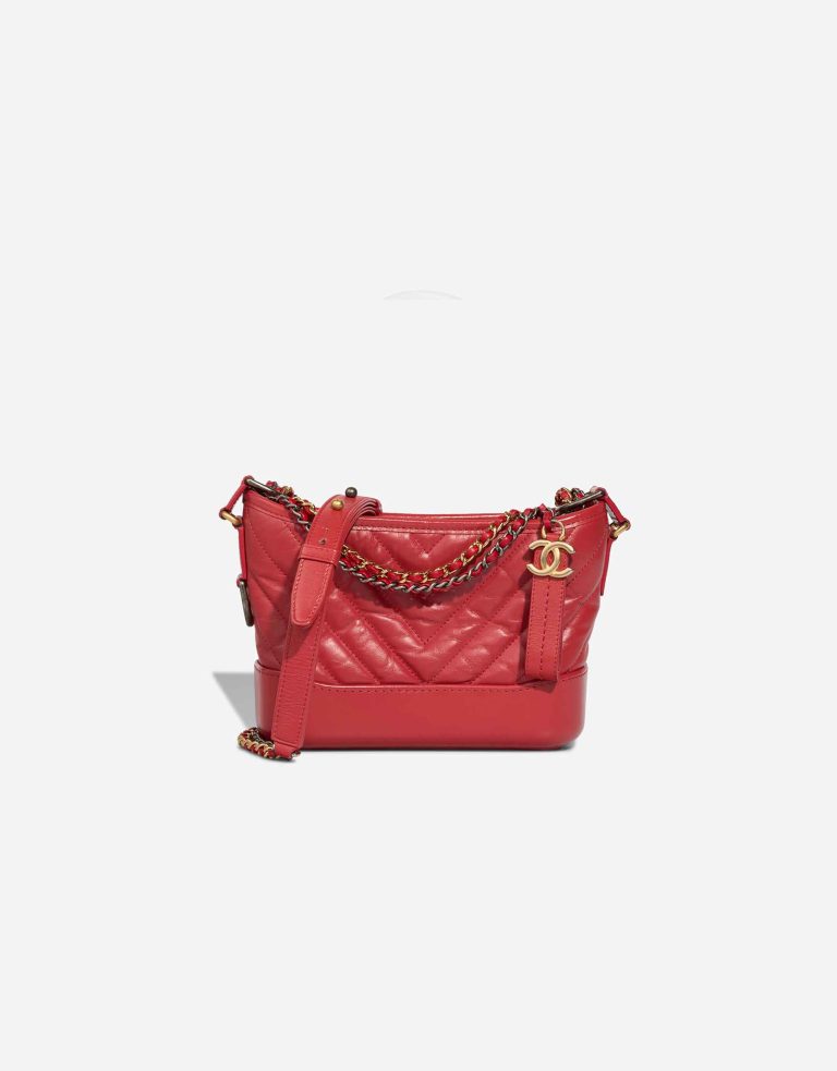 Chanel Gabrielle Small Lamb Red Front | Sell your designer bag