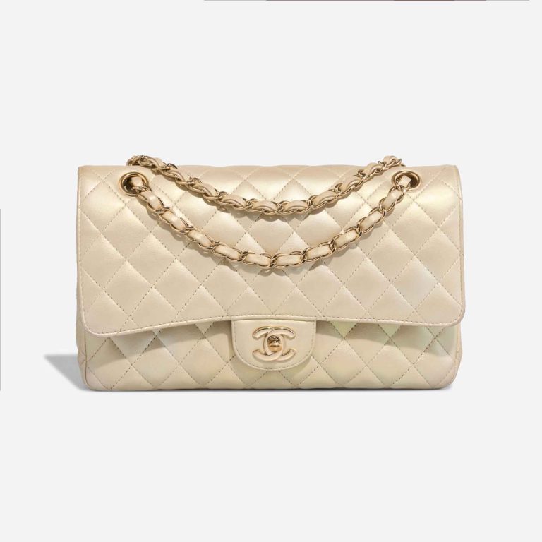 Chanel Timeless Medium Lamb White / Iridescent Front | Vendez votre sac de créateur