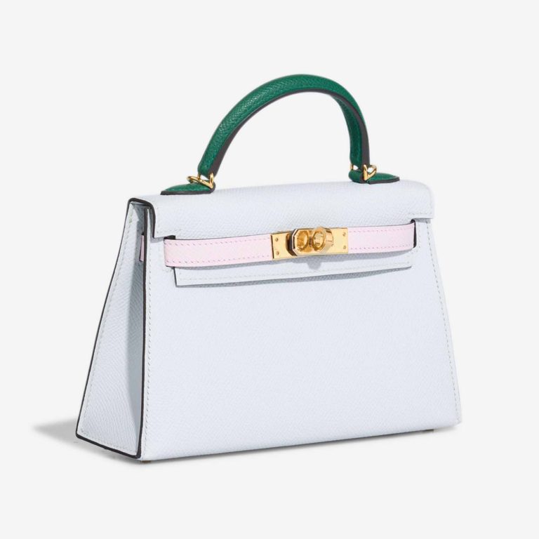 Hermès Kelly Mini Epsom Mauve Sylvestre / Bleu Brume / Malachite | Sell your designer bag