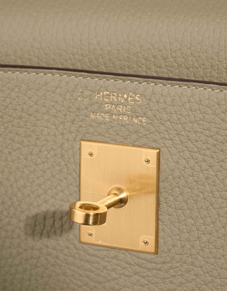 Hermès Kelly HSS 35 Clémence Sauge / Gris Pâle Logo | Sell your designer bag