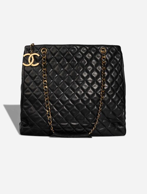 Chanel Shopping Tote Large Lamb Black Front | Sell your designer bag