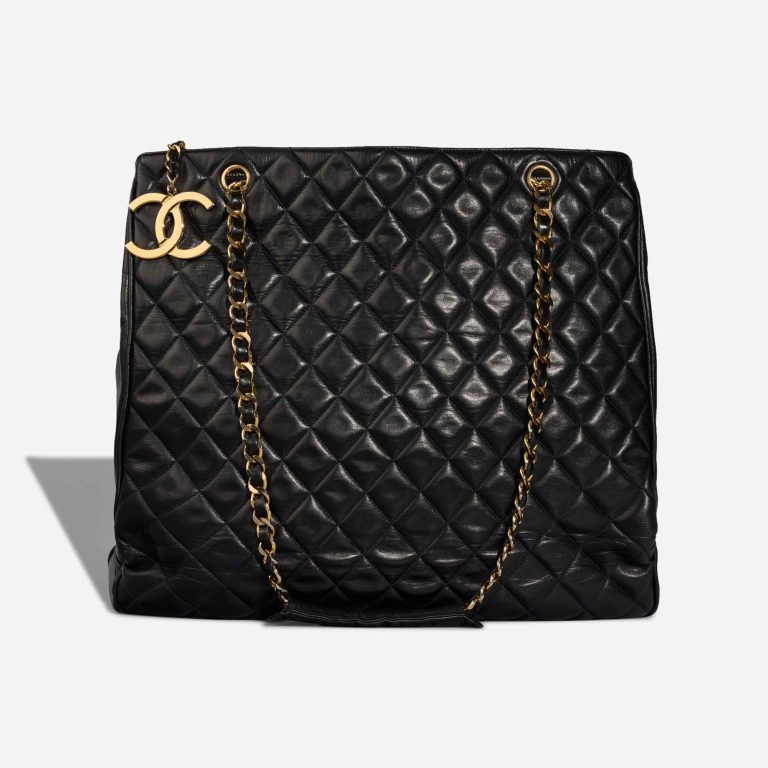 Chanel Shopping Tote Large Lammleder Black Front | Verkaufen Sie Ihre Designertasche