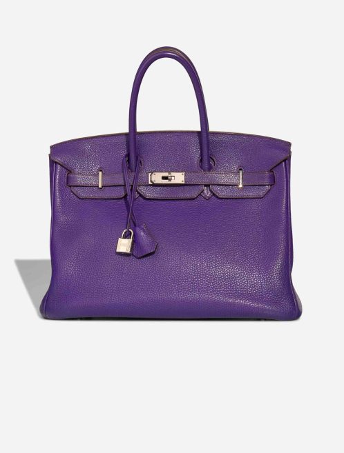 Hermès Birkin 35 Clémence Ultraviolet Front | Sell your designer bag