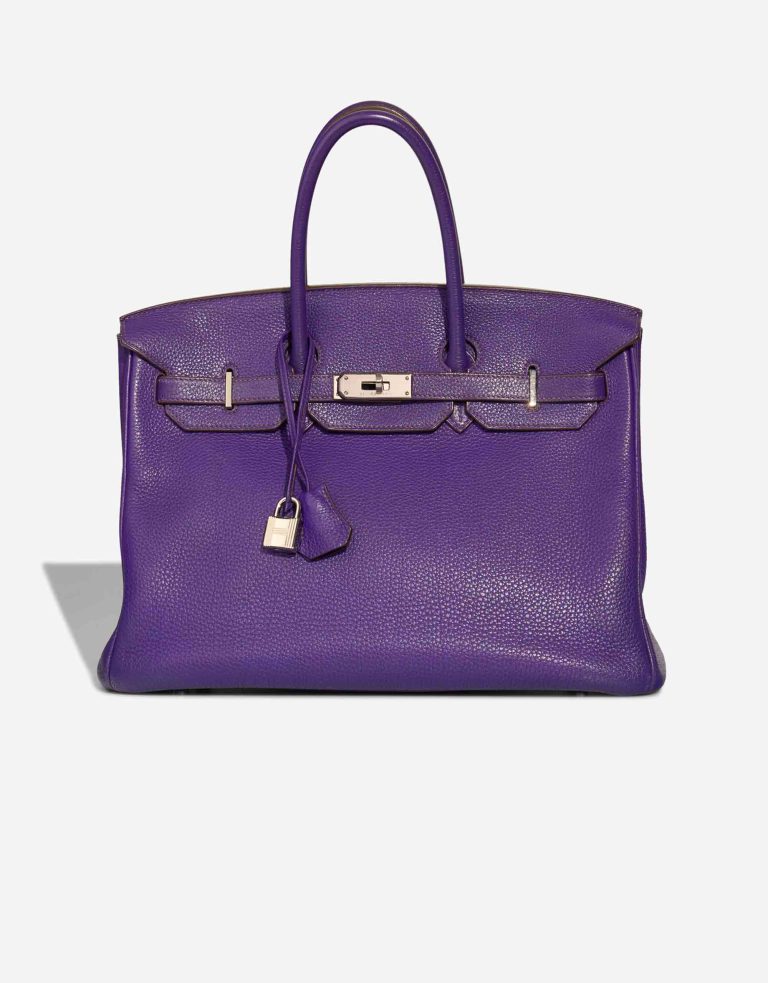 Hermès Birkin 35 Clémence Ultraviolet Front | Sell your designer bag