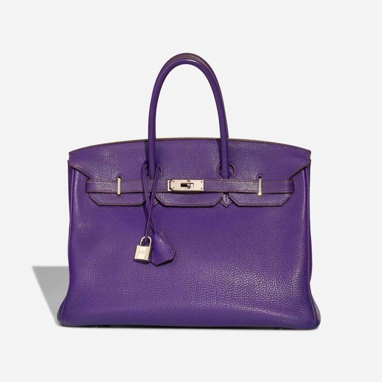 Hermès Birkin 35 Clémence Ultraviolet Front | Sell your designer bag