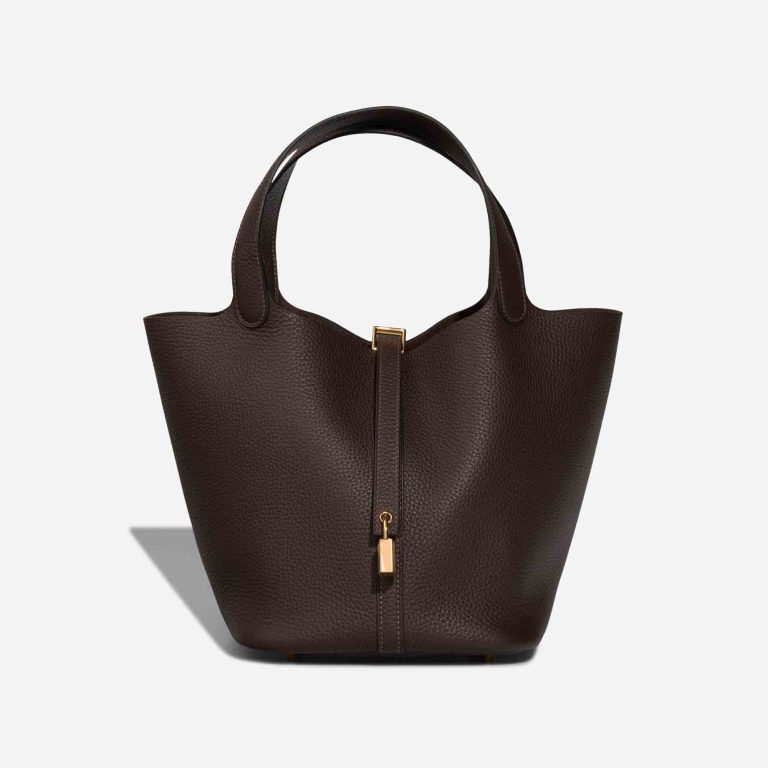 Hermès Picotin 22 Taurillon Clémence Ébène Front | Sell your designer bag