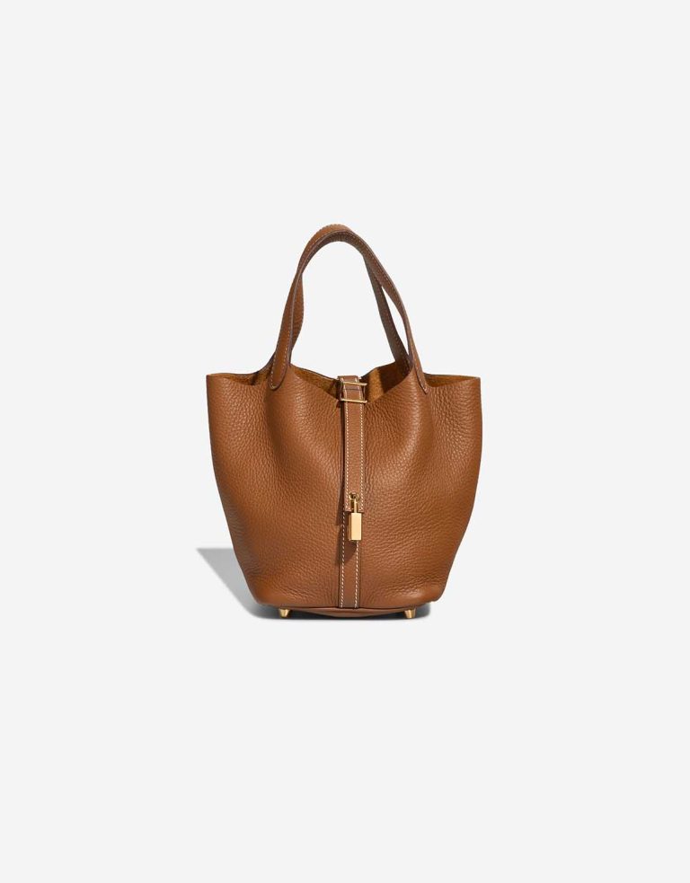 Hermès Picotin 18 Clémence Gold Front | Sell your designer bag