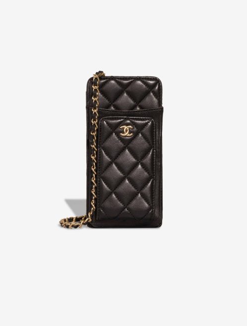 Chanel Timeless Card Holder Crossbody Bag Lamb Black Front | Sell your designer bag