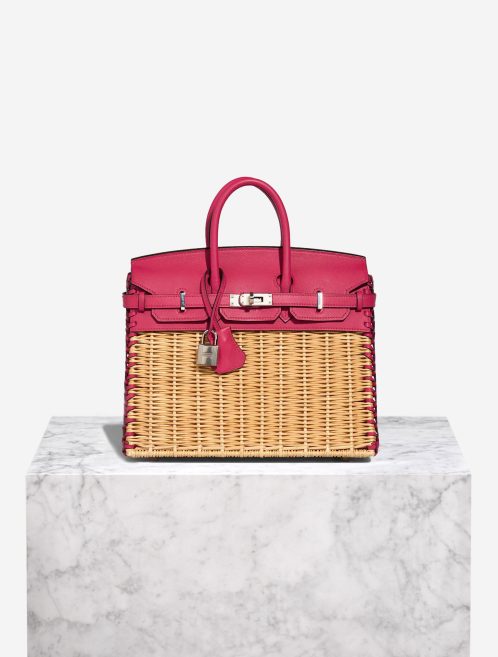 Hermès Birkin 25 Picnic Osier / Swift Naturel / Framboise Front | Sell your designer bag