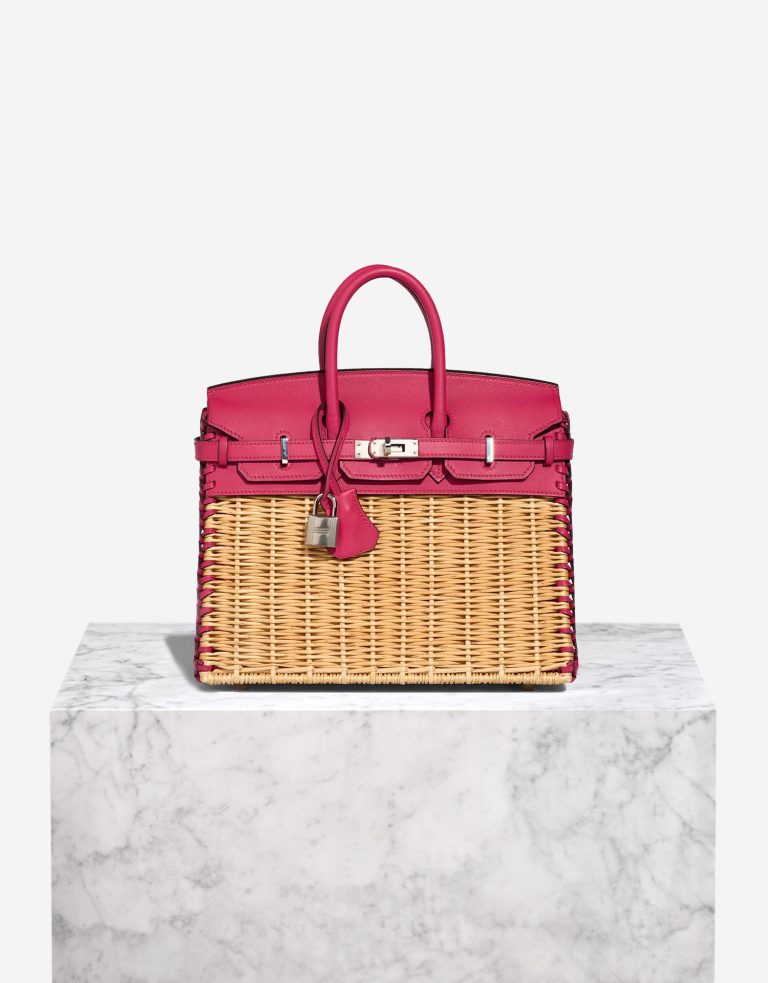 Hermès Birkin 25 Picnic Osier / Swift Naturel / Framboise Front | Sell your designer bag