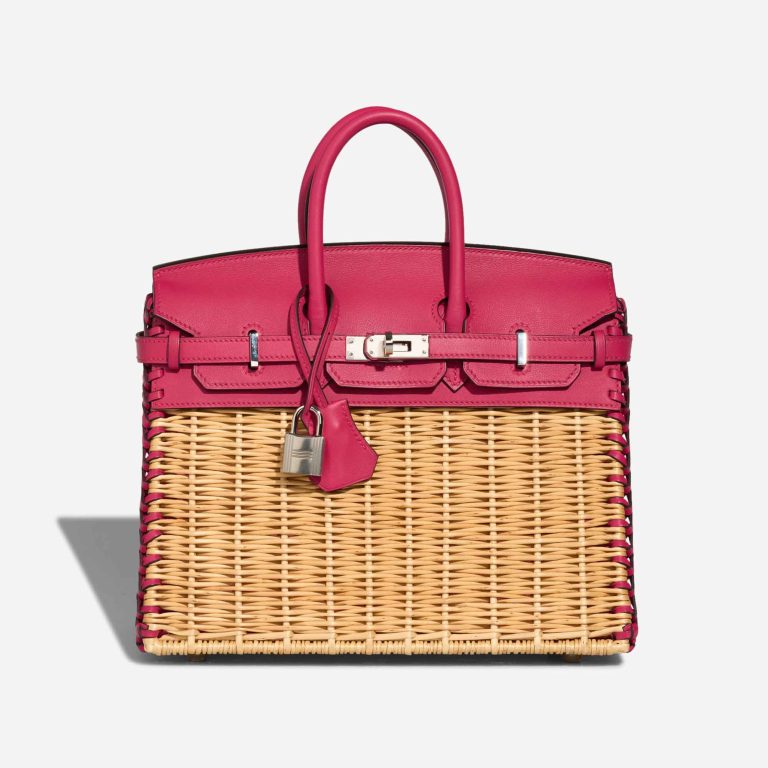 Hermès Birkin 25 Picnic Osier / Swift Naturel / Framboise Front | Sell your designer bag