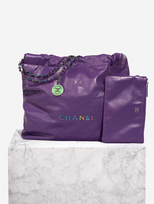 Chanel 22 Medium Calf Purple Front | Sell your designer bag