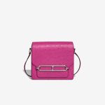 Hermès Roulis 18 Ostrich Rose Pourpre Front | Sell your designer bag