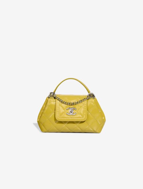 Chanel Timeless Single Flap Patent Yellow Front | Sell your designer bag