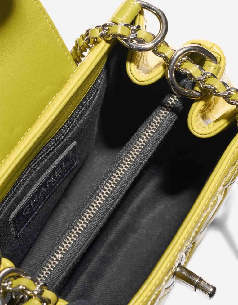 Chanel Timeless Single Flap Patent Yellow Inside | Sell your designer bag