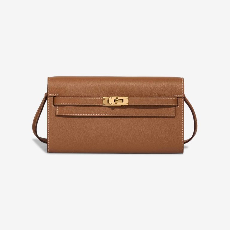 Hermès Kelly To Go Evercolor Gold Front | Verkaufen Sie Ihre Designer-Tasche