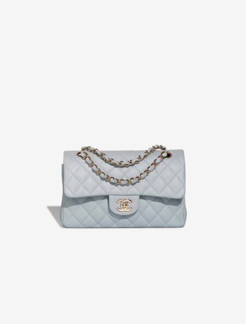 Chanel Timeless Small Caviar Light Blue Front | Sell your designer bag