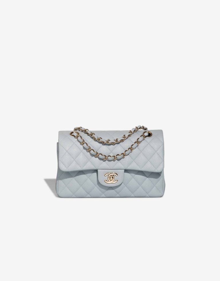 Chanel Timeless Small Caviar Light Blue Front | Sell your designer bag