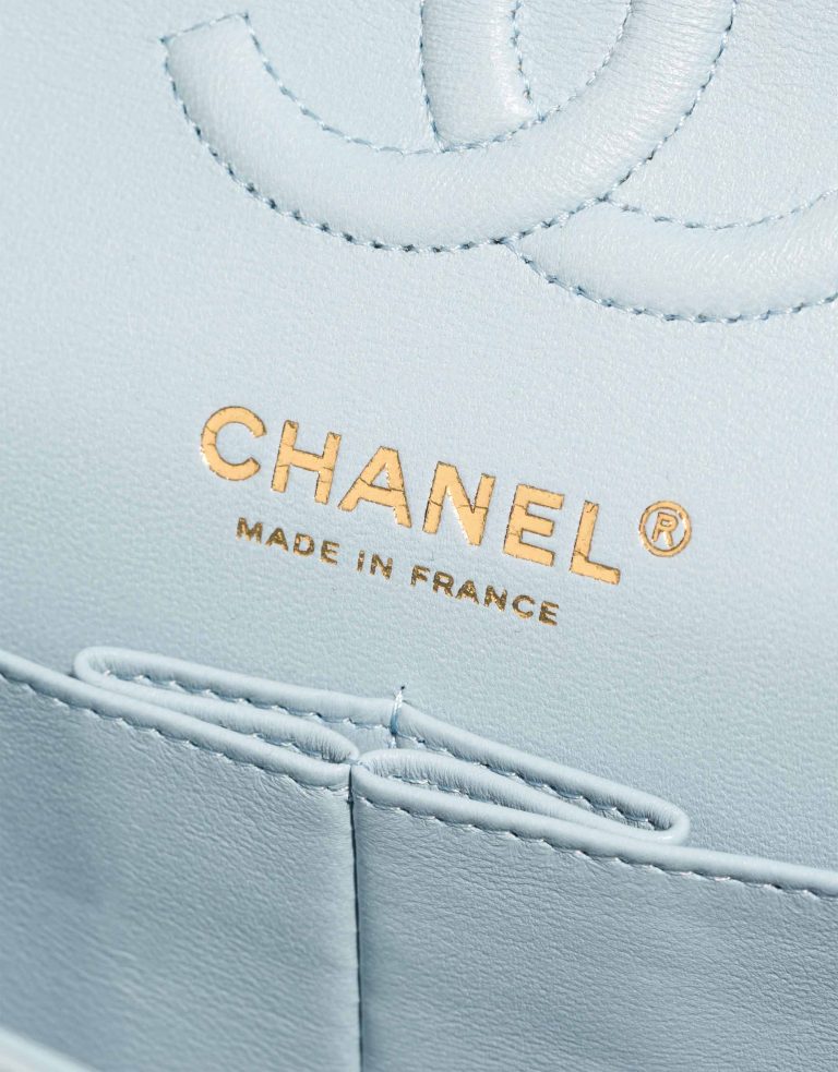 Chanel Timeless Small Caviar Light Blue Logo | Sell your designer bag