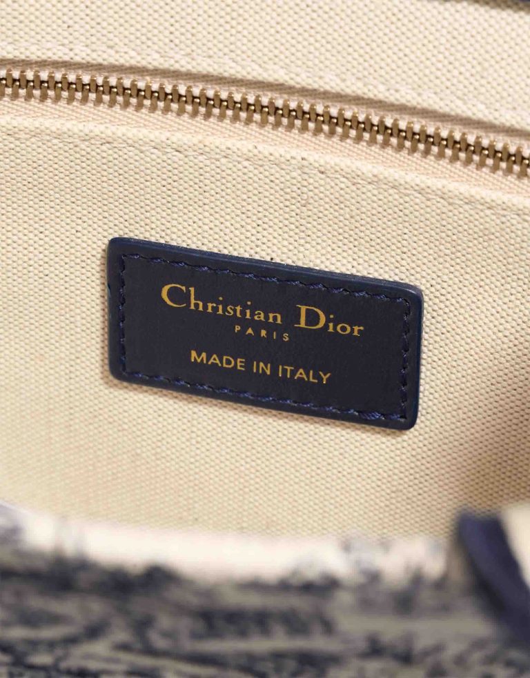 Dior Book Tote Sauvage Small Canvas Blue / White Logo | Sell your designer bag