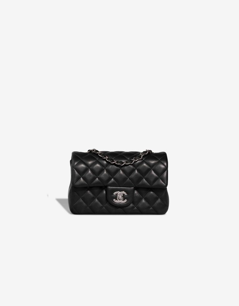 Chanel Timeless Mini Rectangular Lamb Black Front | Sell your designer bag