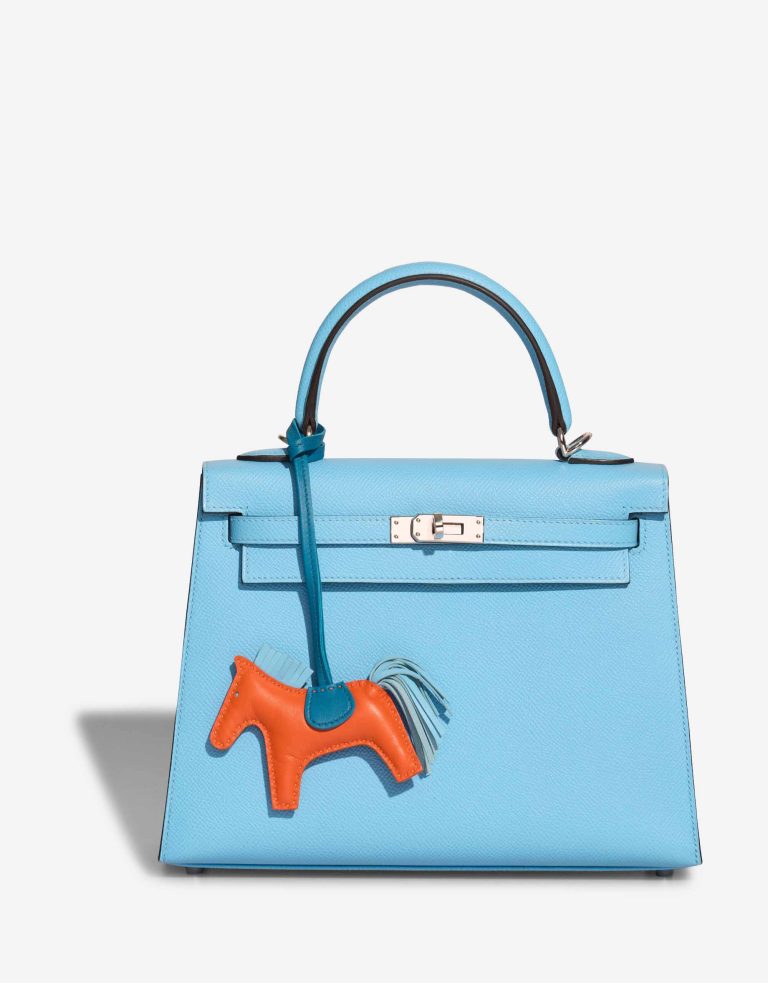 Hermès Rodeo PM Lamb Orange / Bleu Céleste / Bleu Thalassa Closing System | Sell your designer bag