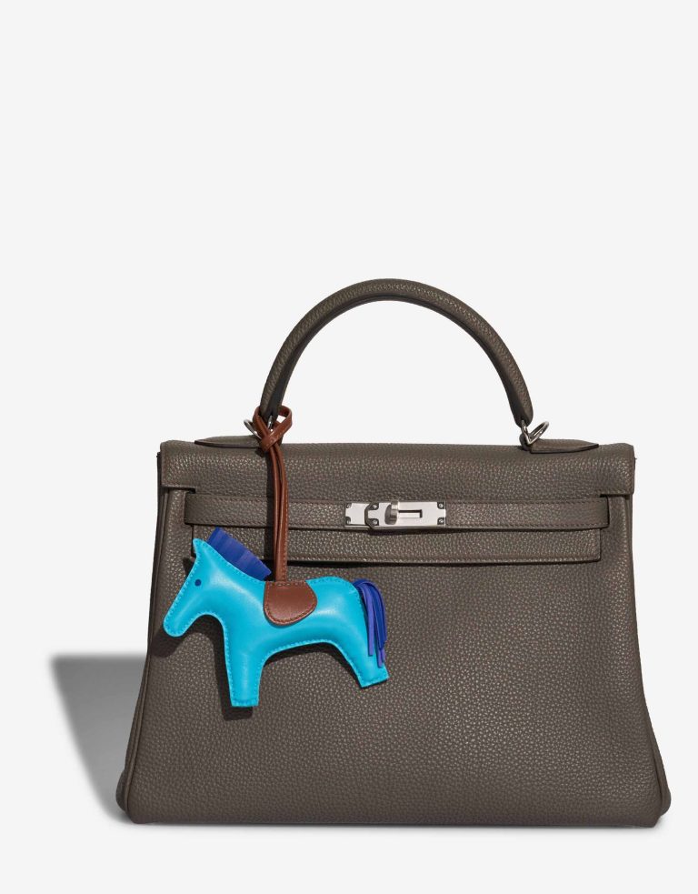 Hermès Rodeo MM Lamb Turquoise / Alezan / Anemone Front | Sell your designer bag