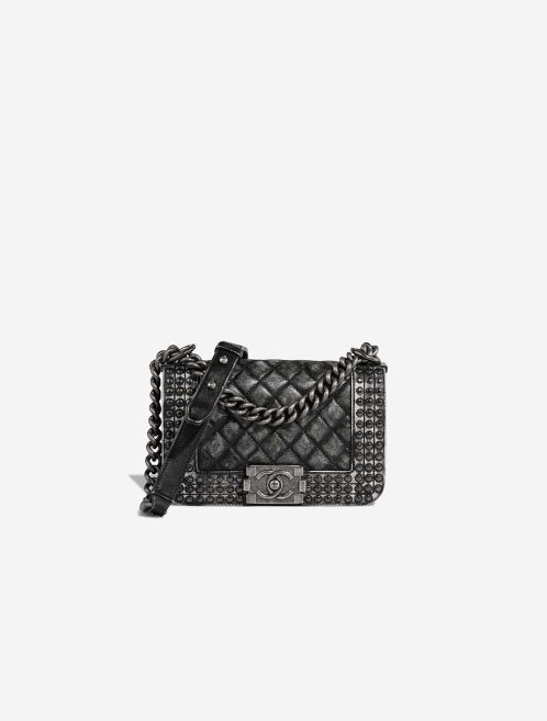 Chanel Boy Small Lamb / Studs Black Front | Sell your designer bag