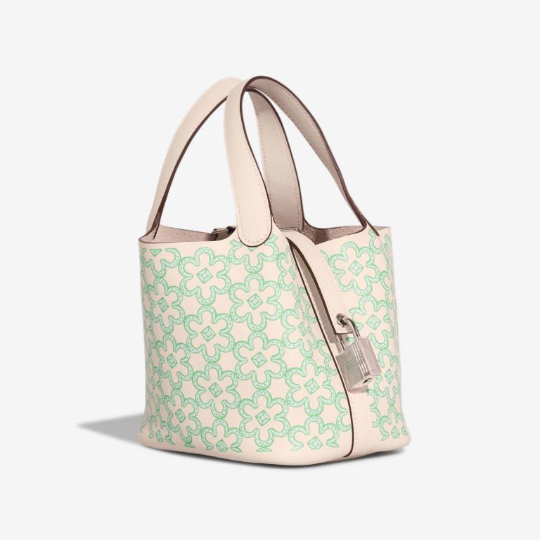 Hermès Picotin Micro Lucky Daisy Swift Nata / Vert / Weiß | Verkaufen Sie Ihre Designertasche