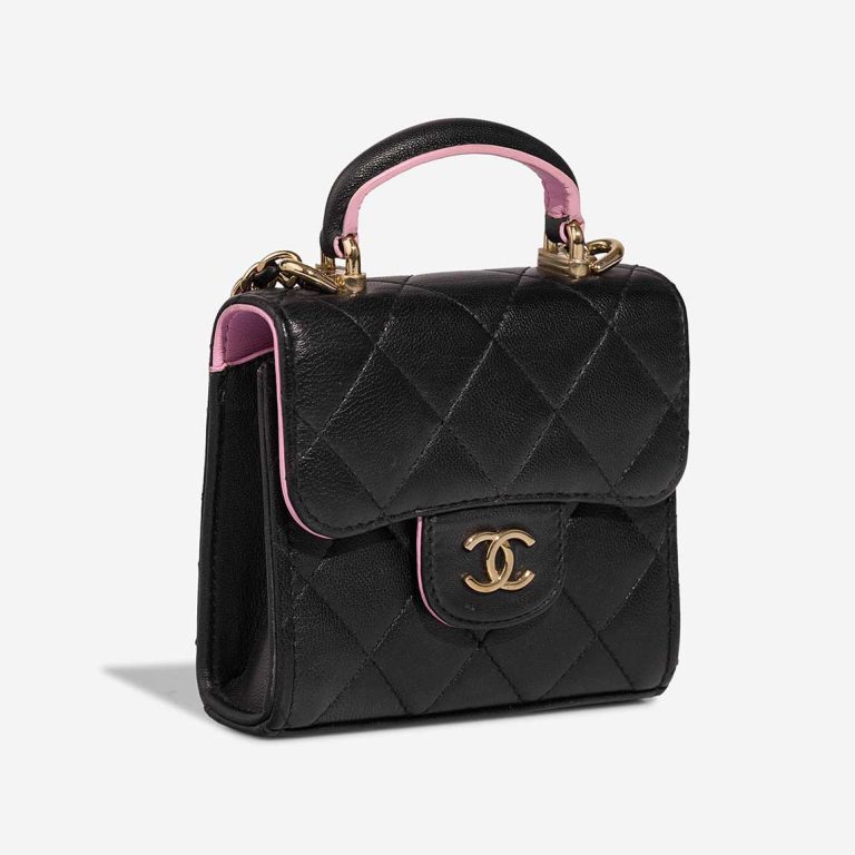 Chanel Top Handle Vanity Extra Mini Lamb Black / Light Pink | Sell your designer bag