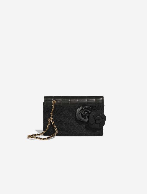 Chanel Chocolate Bar Camelia Clutch Tweed / Patent / Lamb Black Front | Sell your designer bag