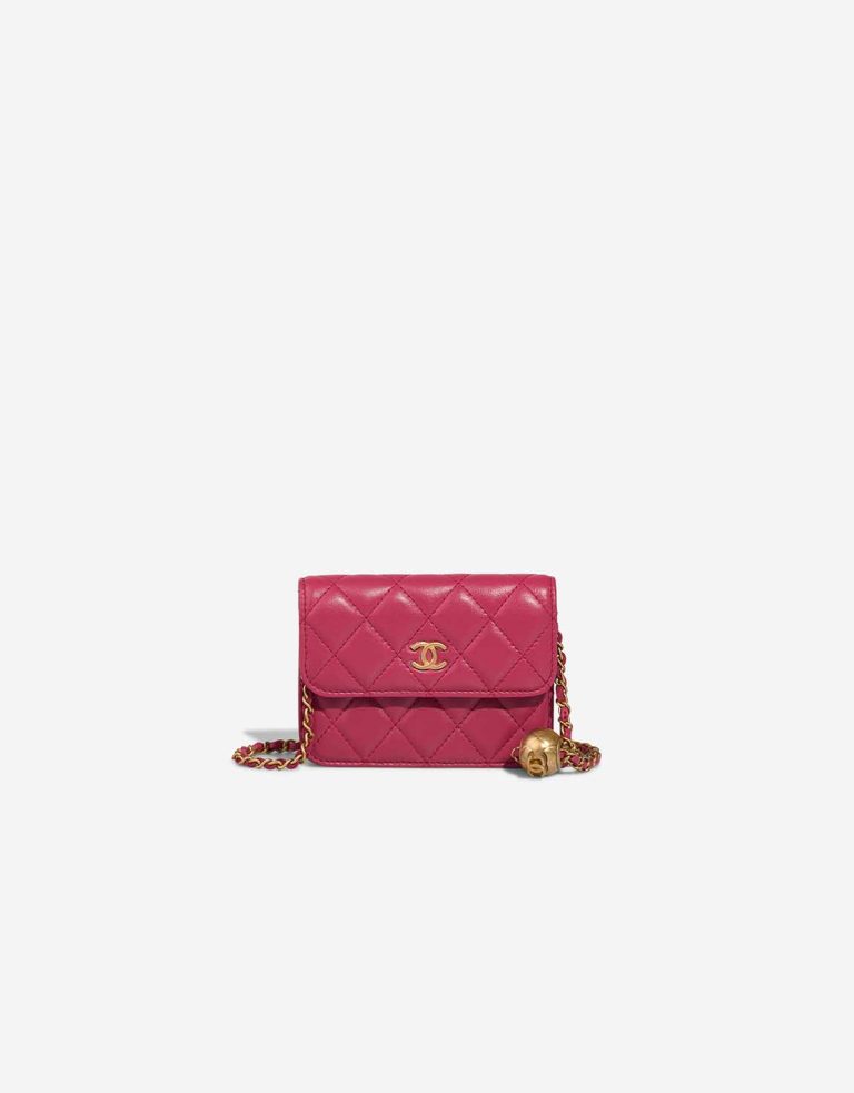 Chanel Timeless Pearl Crush Extra Mini Lamb Pink Front | Sell your designer bag