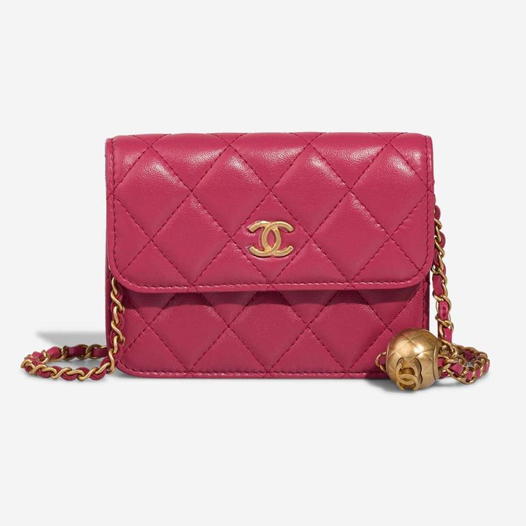 Chanel Timeless Pearl Crush Extra Mini Lamb Pink Front | Sell your designer bag