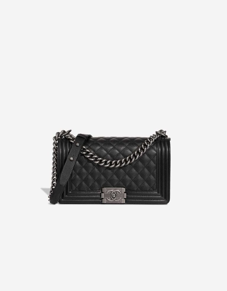 Chanel Boy Medium Caviar Black Front | Sell your designer bag